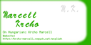 marcell krcho business card